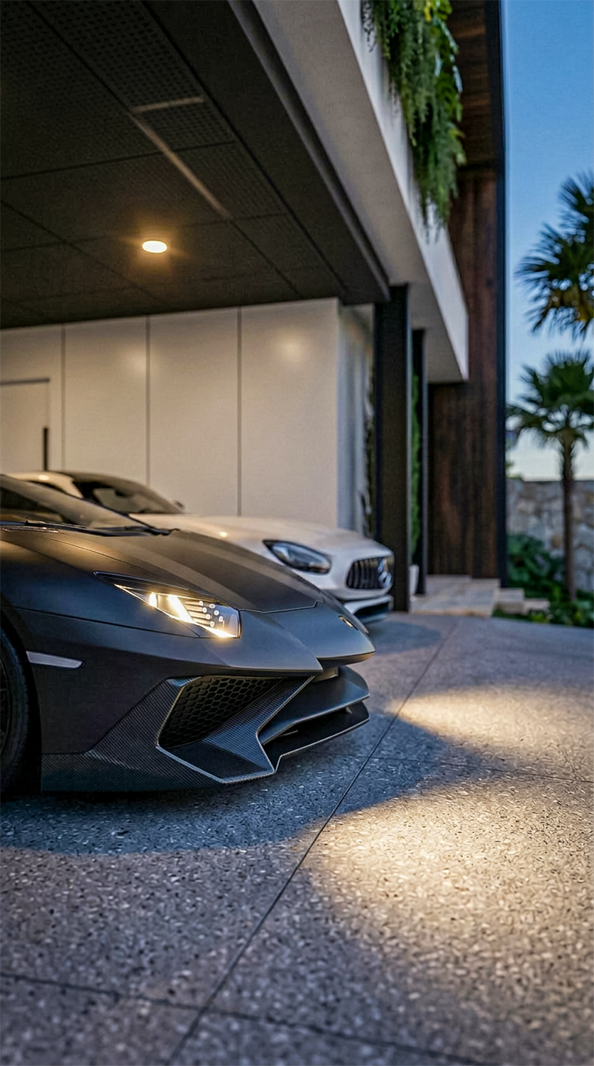 Detalhe da garagem